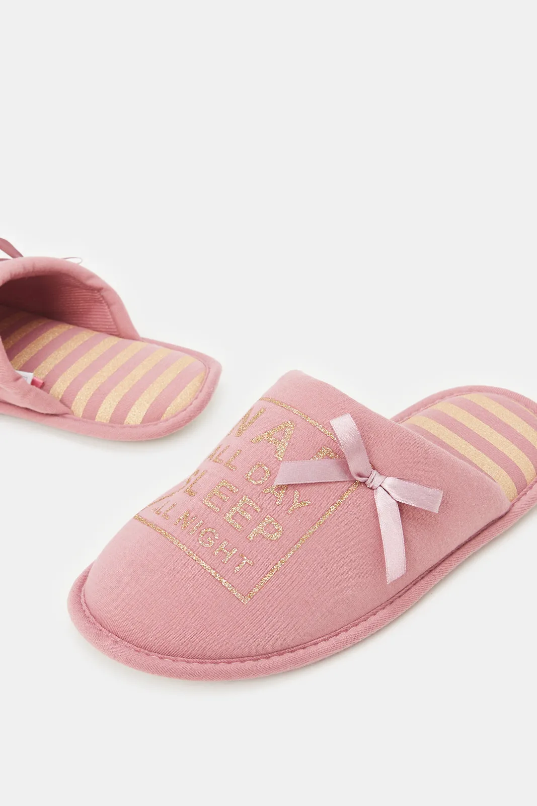 Women Pink Close Toe Slipper sold by Redtag product image thumbnail 3