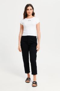 Women Black Paper Bag Baggy Fit Jeans sold by Redtag
