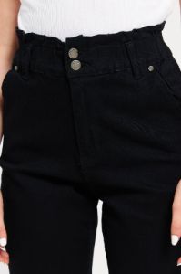 Women Black Paper Bag Baggy Fit Jeans sold by Redtag