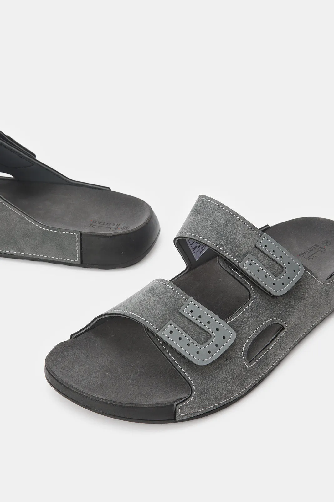 Men Grey Sandal With Velcro sold by Redtag product image thumbnail 3