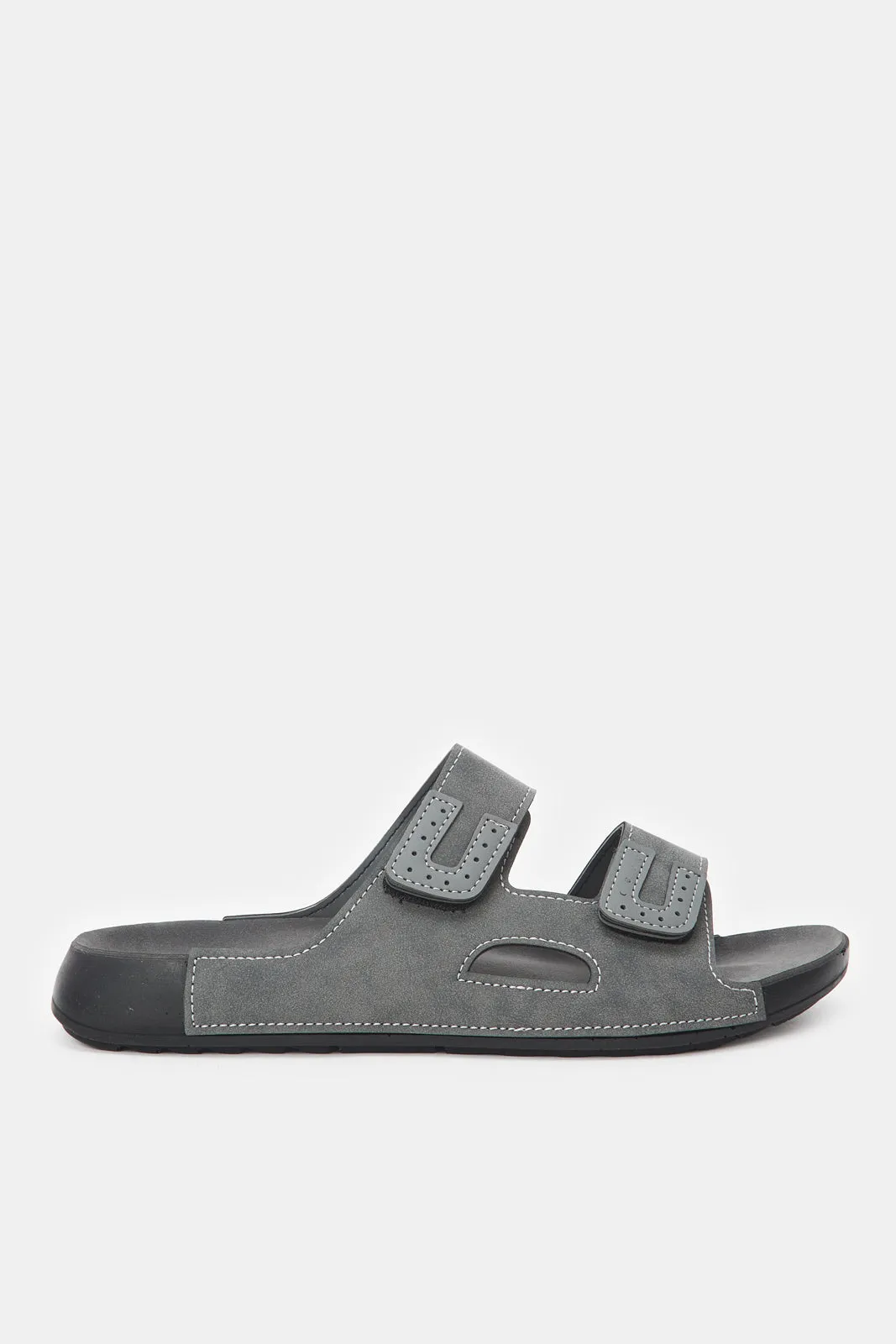 Men Grey Sandal With Velcro sold by Redtag