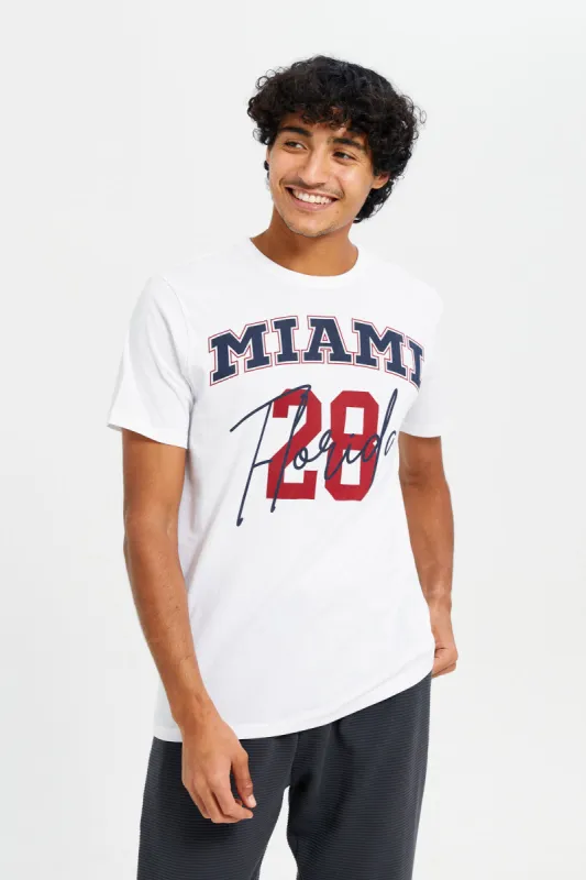 Men White Graphic T-Shirt sold by Redtag