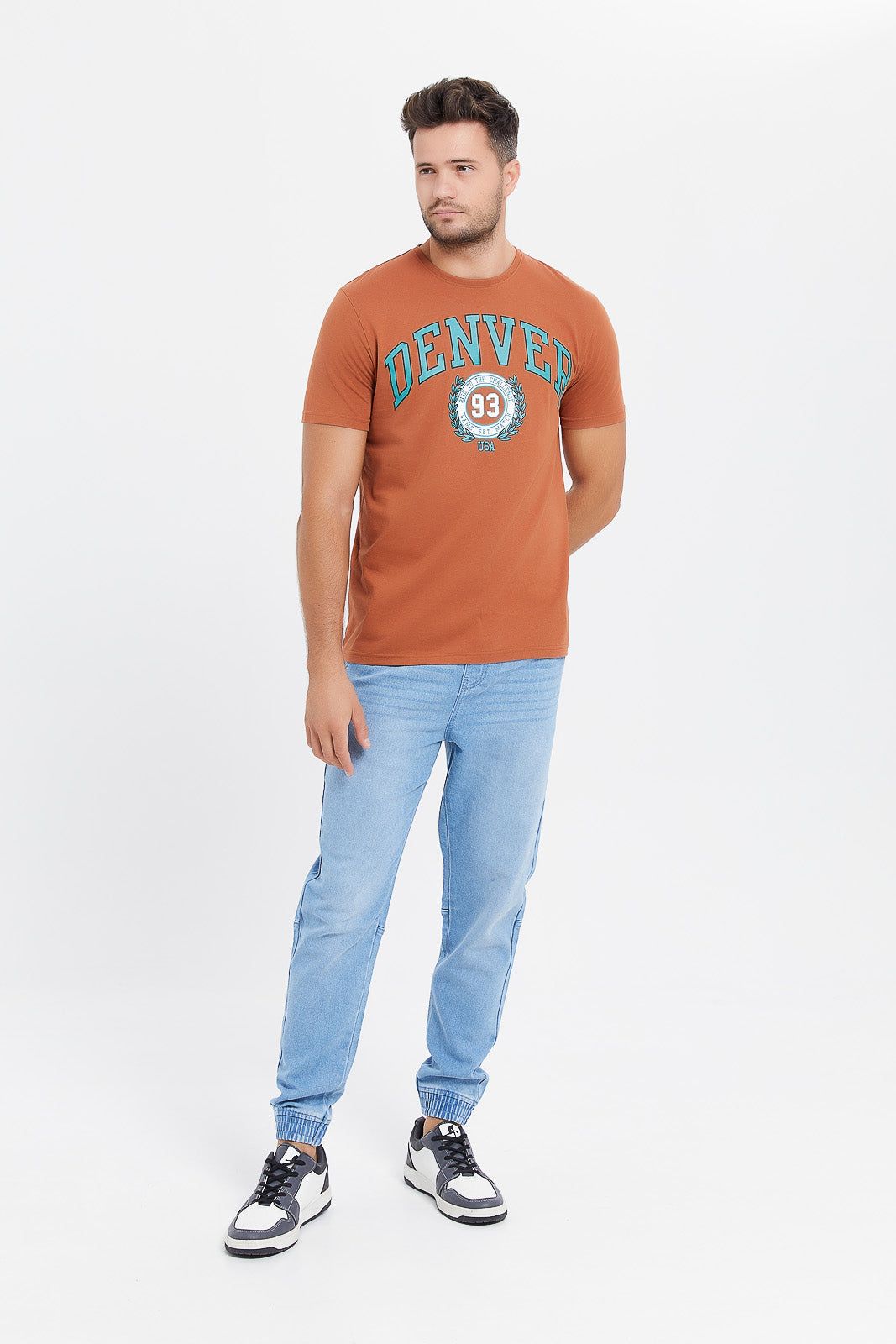 Men Tan Graphic T-Shirt sold by Redtag product image thumbnail 2