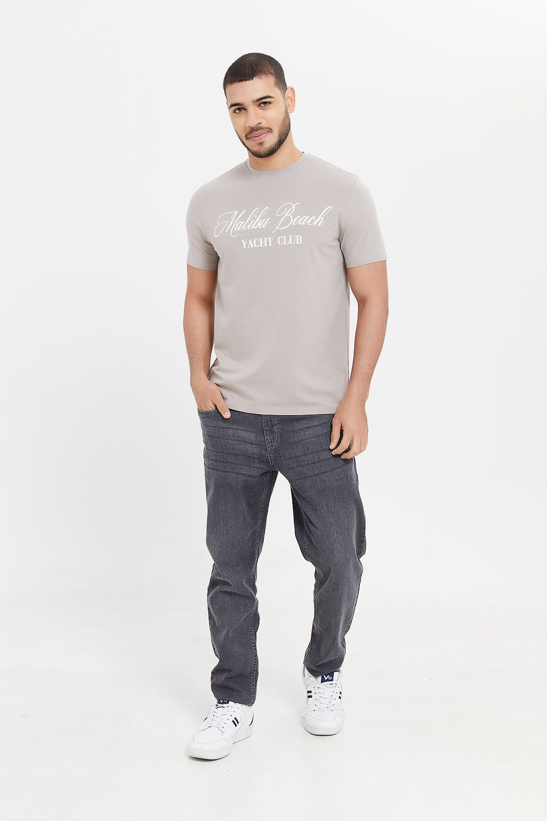 Men Grey Printed T-Shirt sold by Redtag product image thumbnail 2