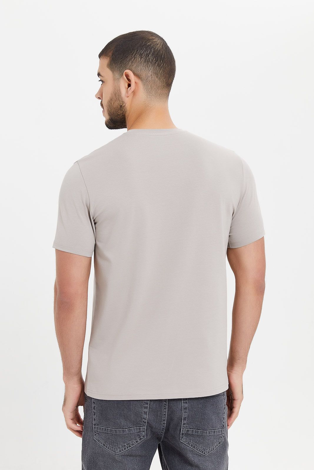 Men Grey Printed T-Shirt sold by Redtag product image thumbnail 3