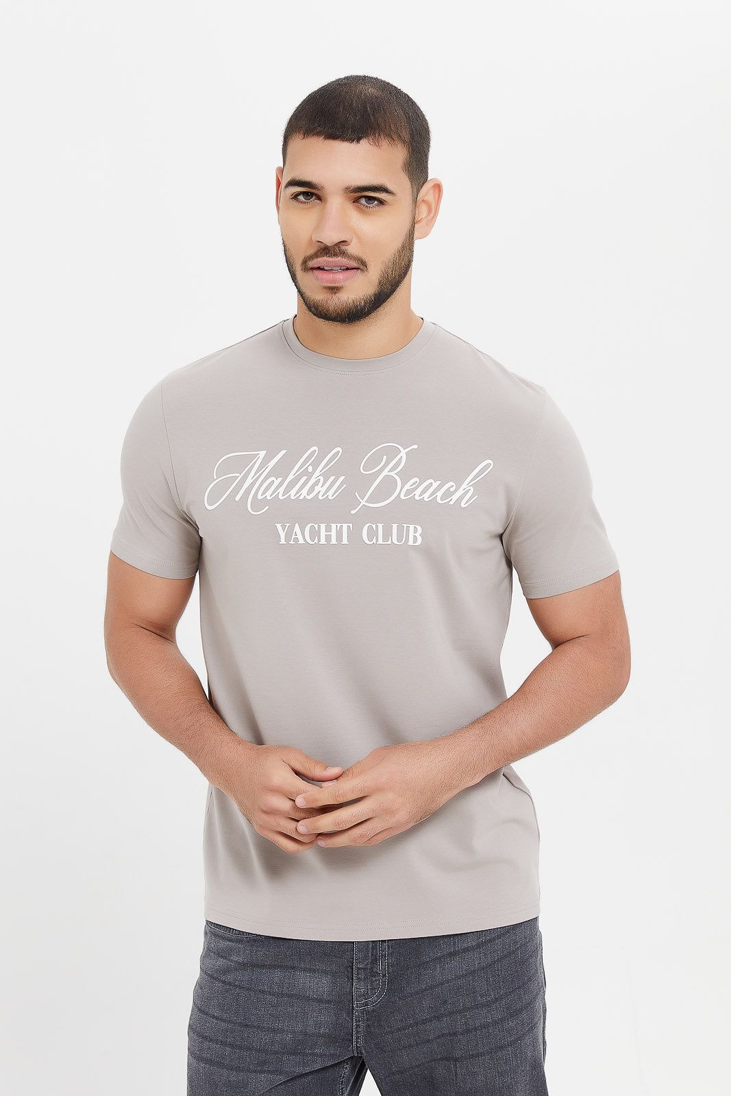 Men Grey Printed T-Shirt sold by Redtag