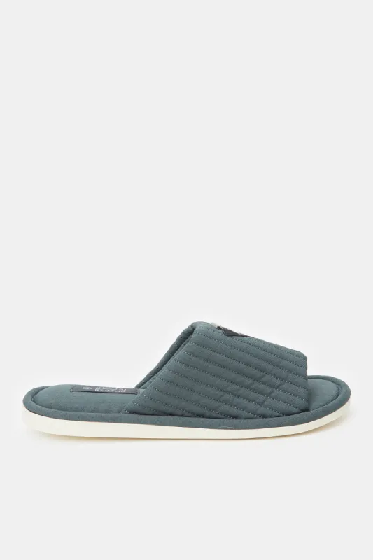 Men Olive Open Toe Slipper sold by Redtag