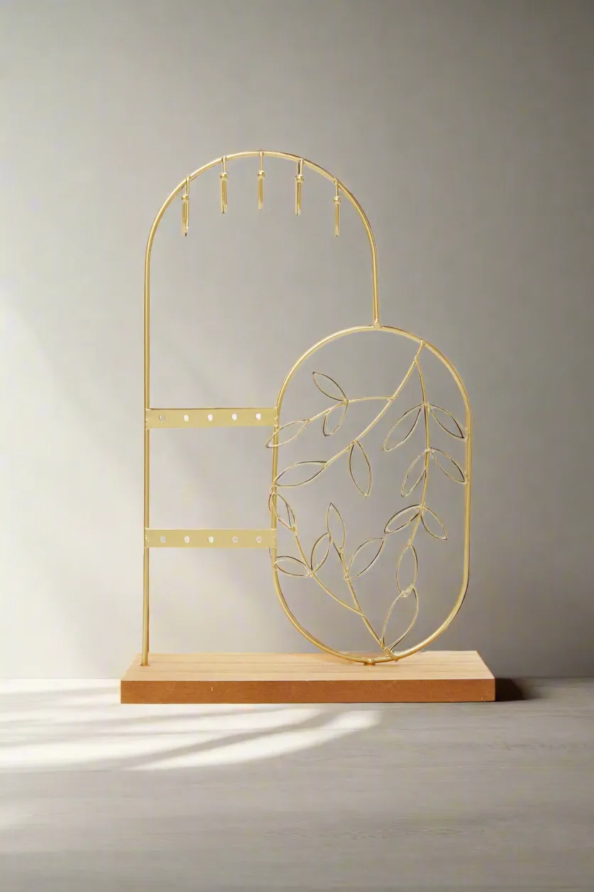 Gold Embellished Jewelry Organizer Stand sold by Redtag