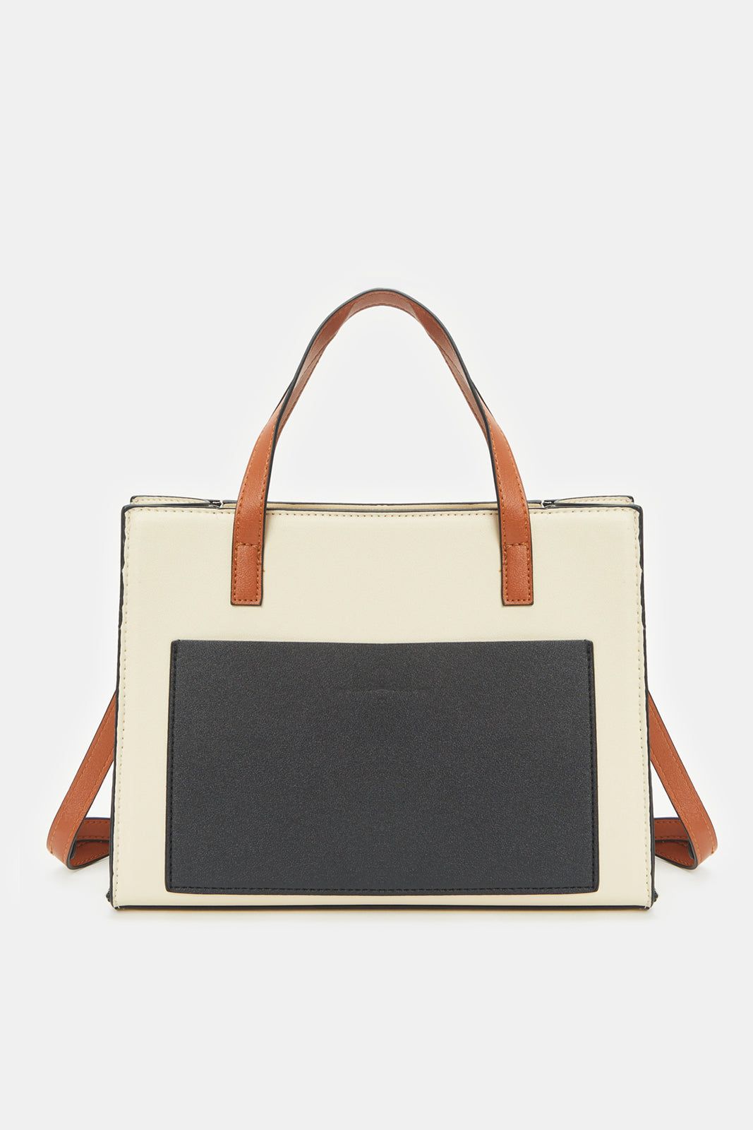 Women Black And Beige Tote Bag sold by Redtag