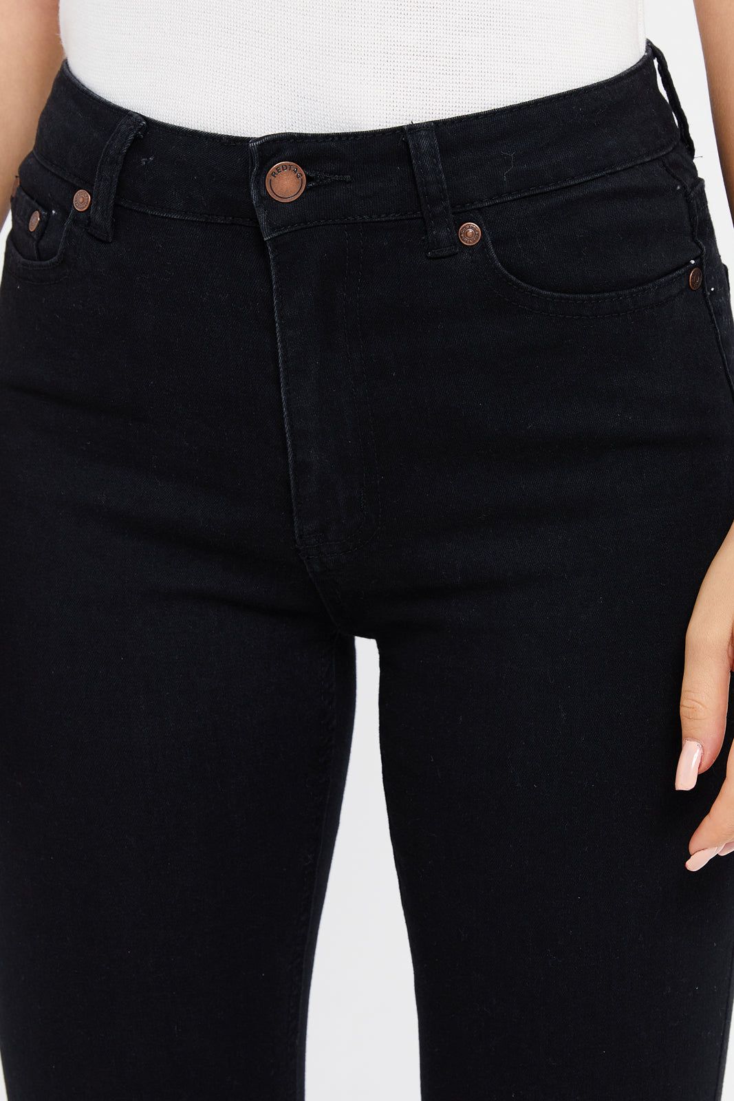 Women Black High Rise Fit Flare Jeans sold by Redtag product image thumbnail 4