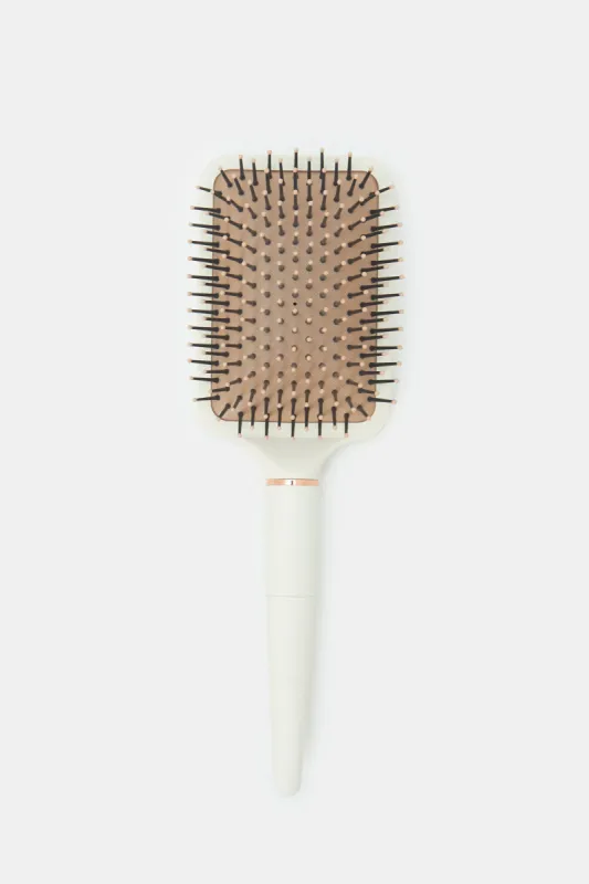 Women Cream Plain Hair Brush sold by Redtag