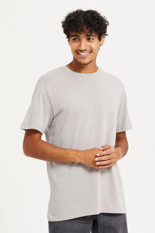 Men Charcoal Basic T-Shirt sold by Redtag