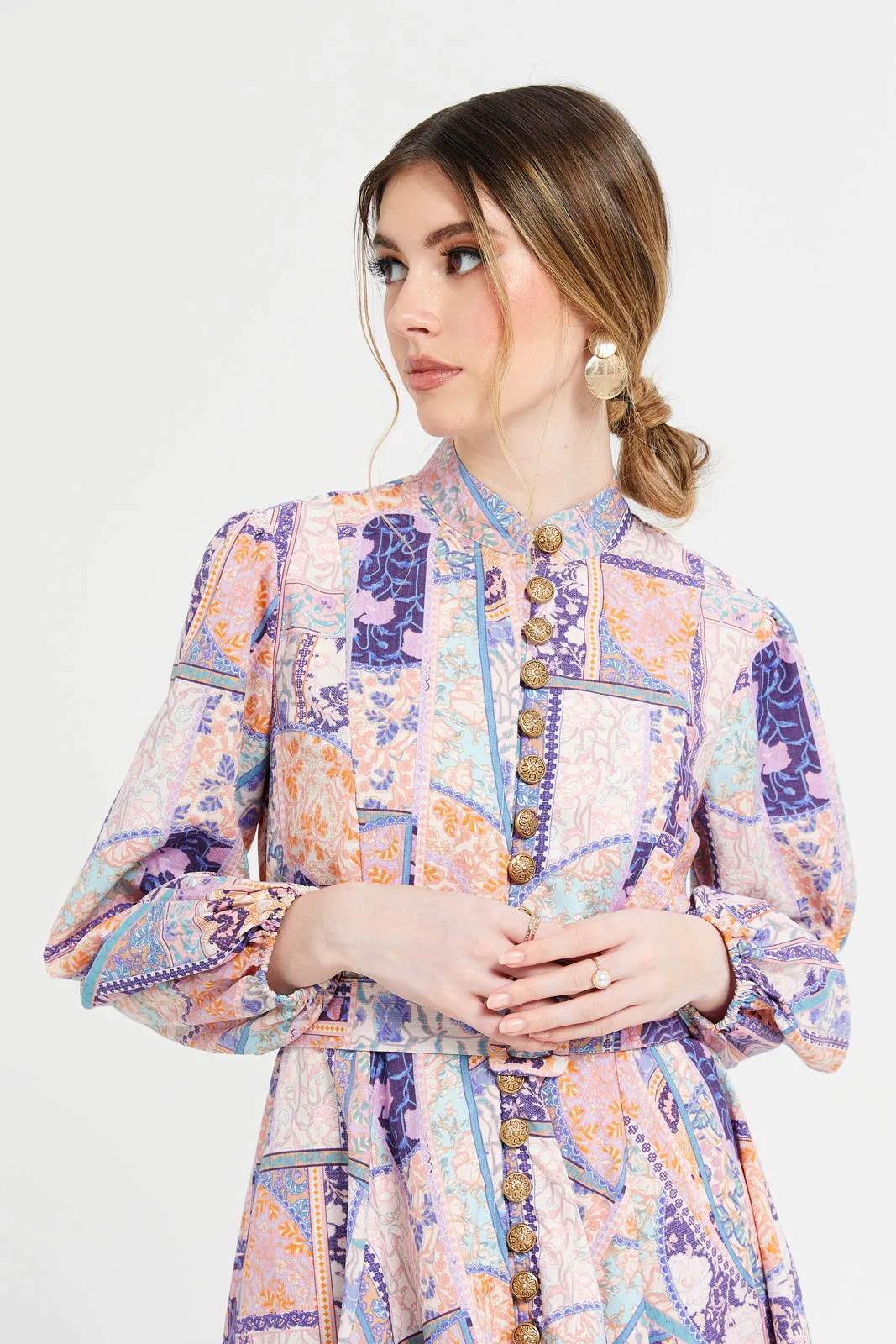 Women Multicolour Printed Midi Dress sold by Redtag product image thumbnail 2