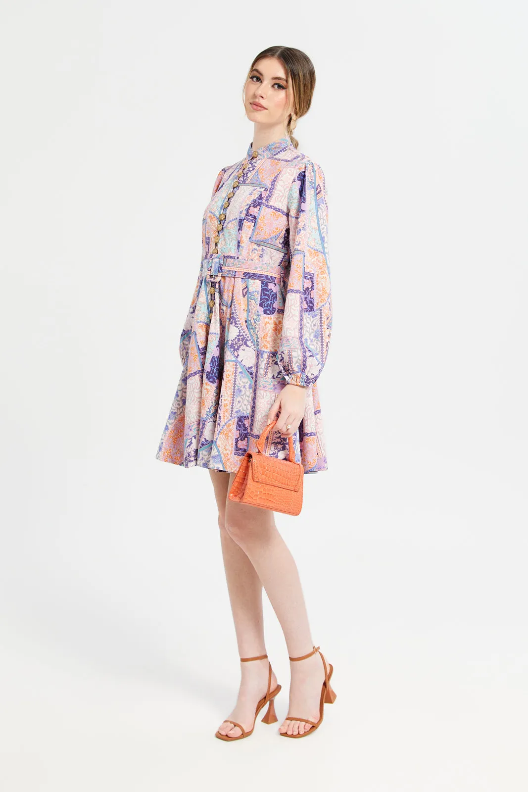 Women Multicolour Printed Midi Dress sold by Redtag product image thumbnail 4