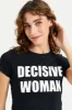 Women Black Graphic T-Shirt sold by Redtag