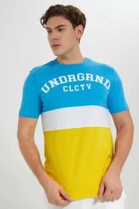 Multicolour Color Block Tee sold by Redtag