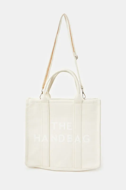 Women Beige Printed Tote Bag sold by Redtag