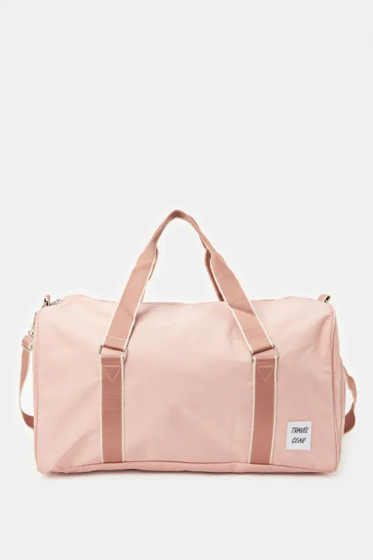 Pink Plain Duffle Bag sold by Redtag