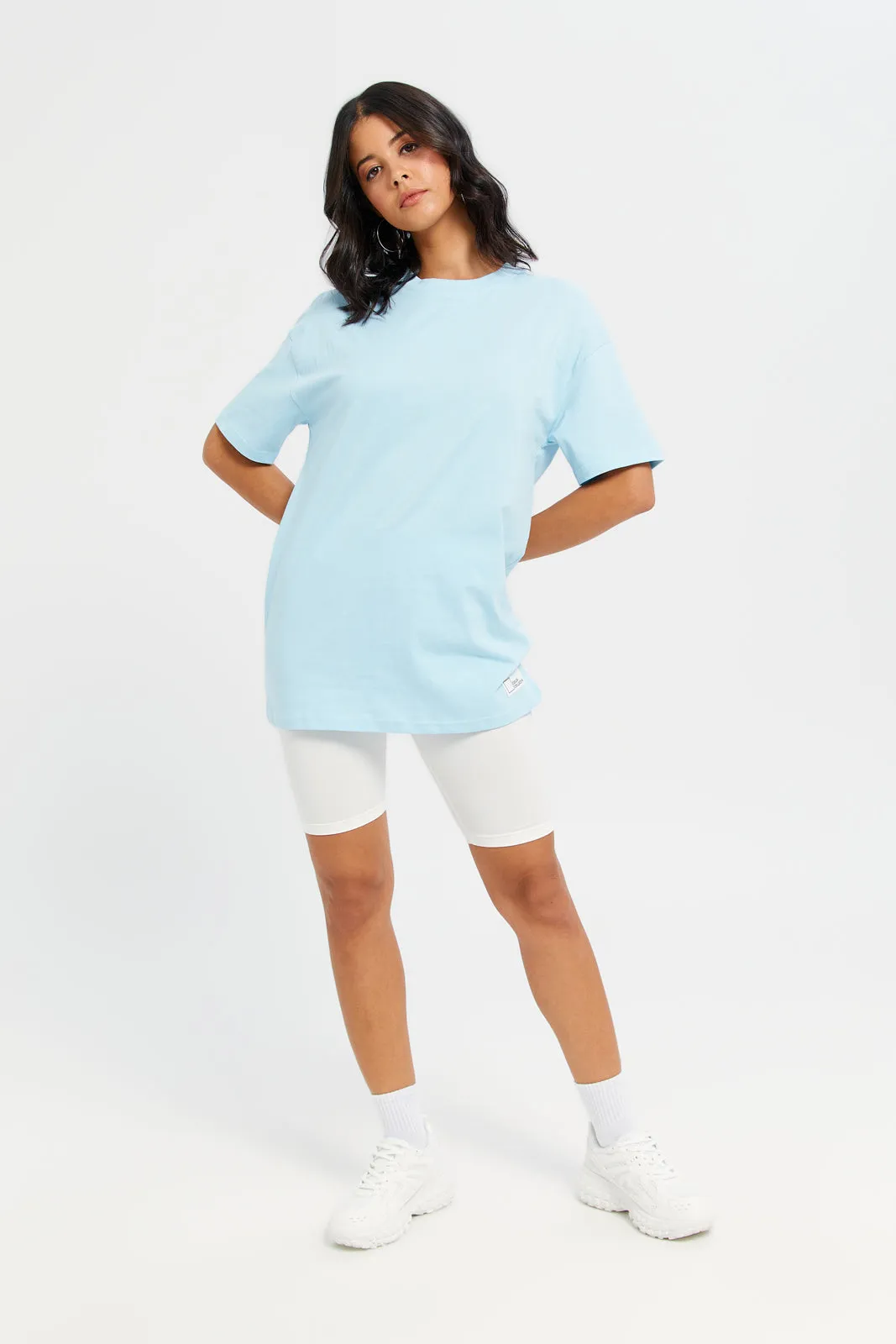 Woman Blue Basic Active T-Shirt sold by Redtag product image thumbnail 2