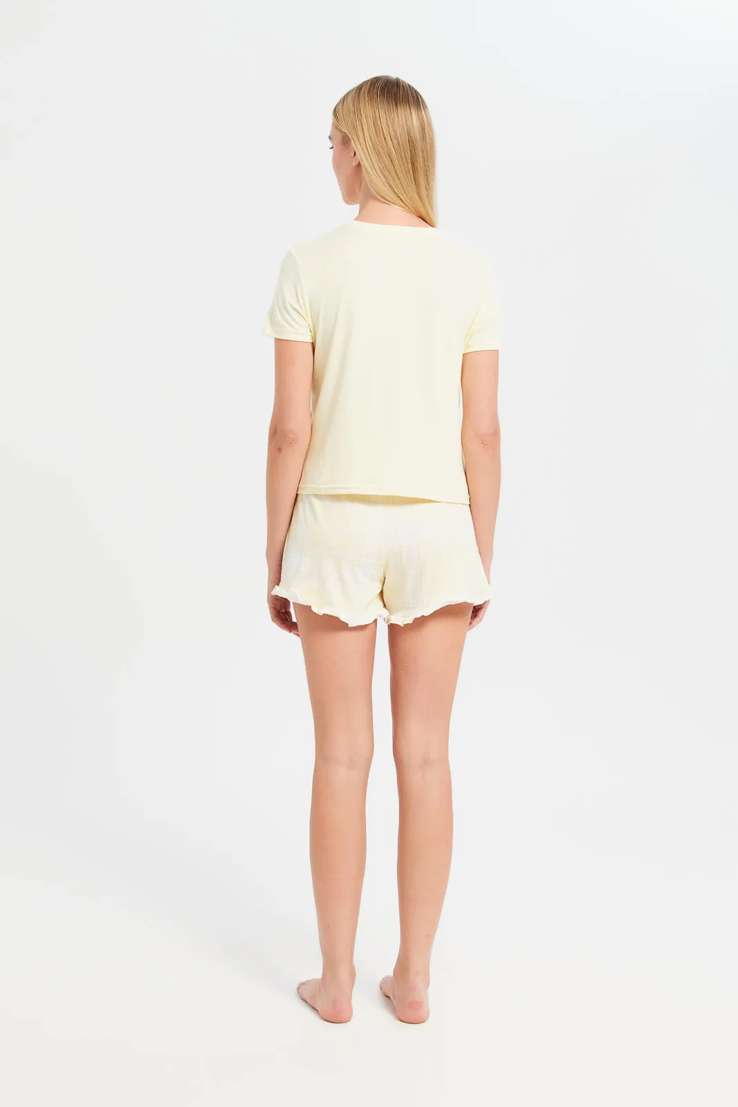 Women Yellow Checkered Cami Set (2 Piece) sold by Redtag product image thumbnail 4