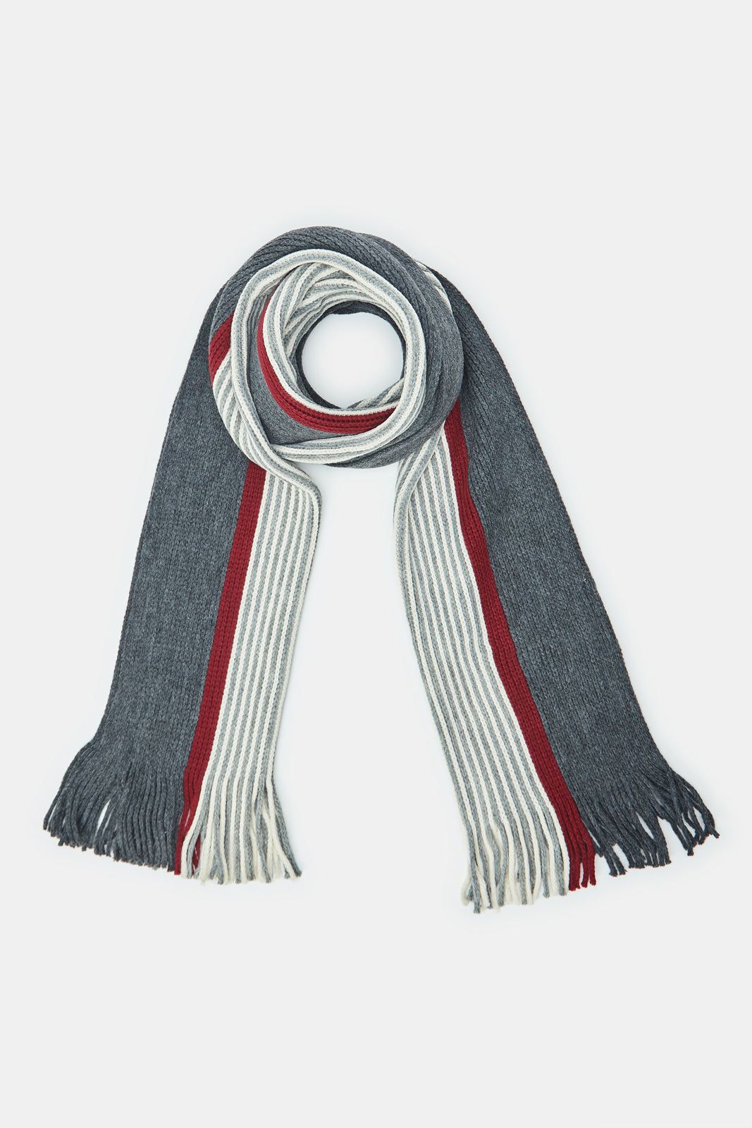 Men Grey Single Classic Scarf sold by Redtag