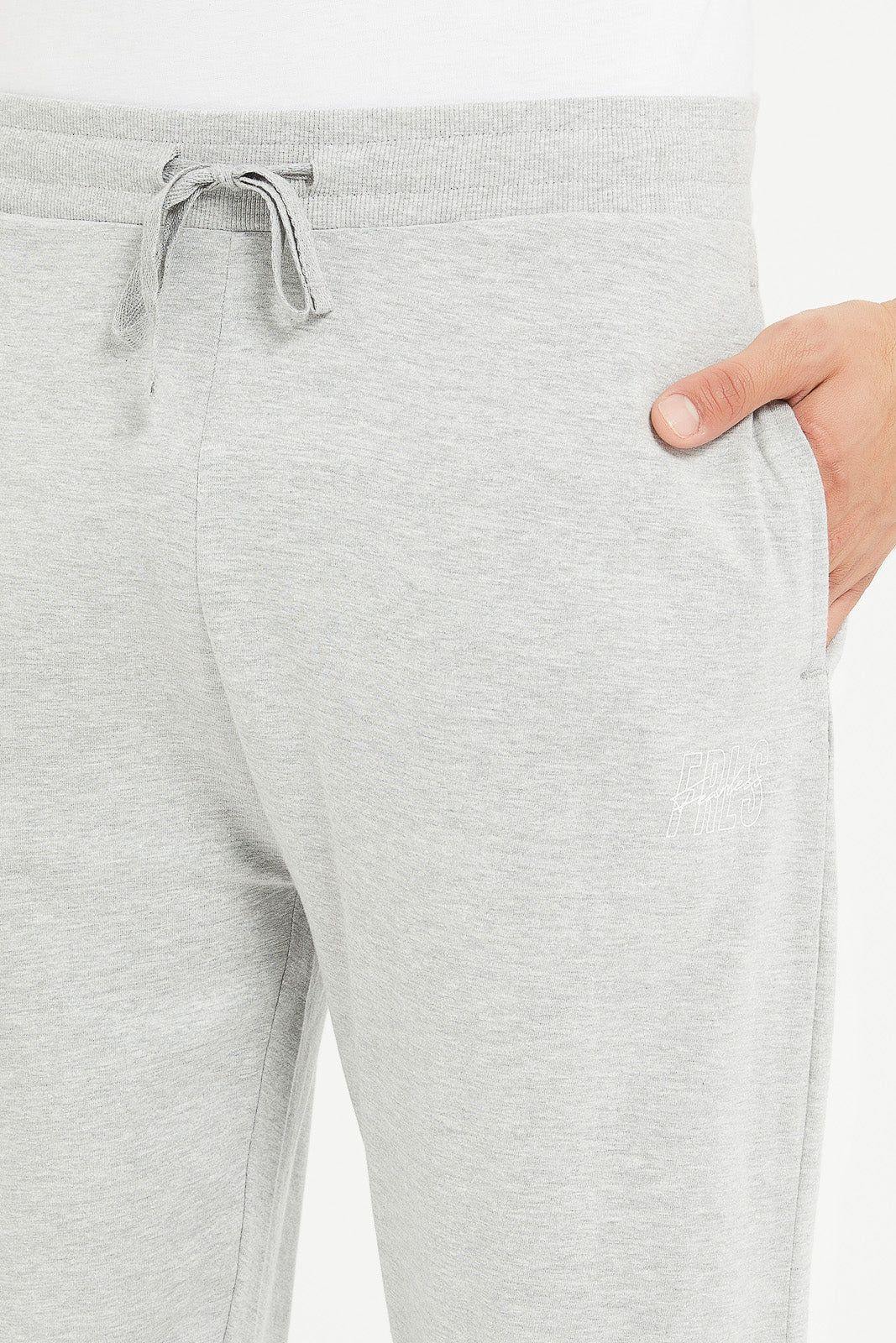 Men Grey Cuffed Pyjama Bottom sold by Redtag product image thumbnail 4