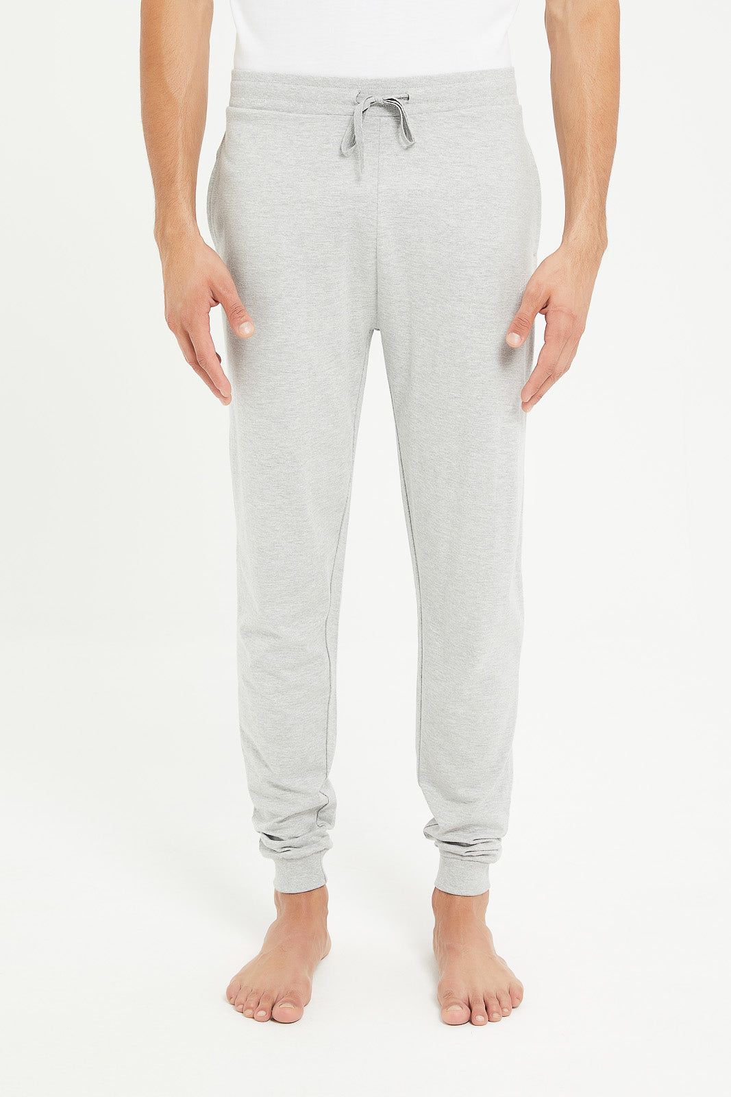 Men Grey Cuffed Pyjama Bottom sold by Redtag