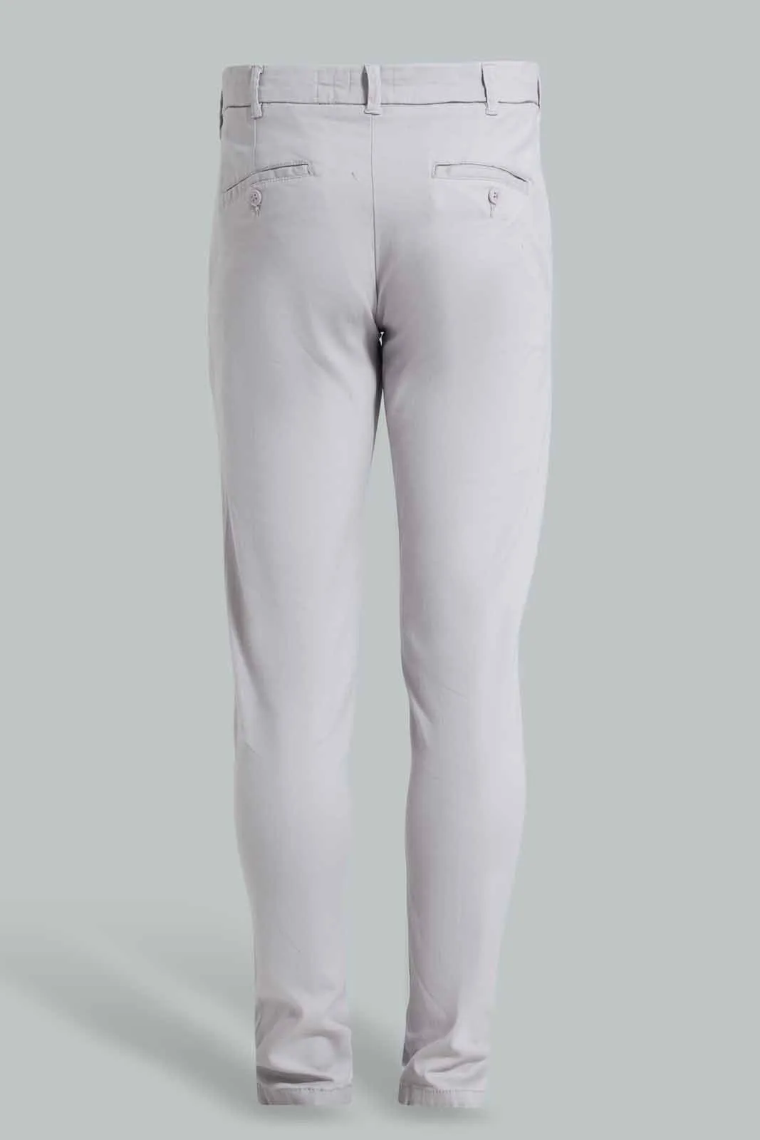 Grey Slim Fit Chino Trouser For Men sold by Redtag product image thumbnail 4