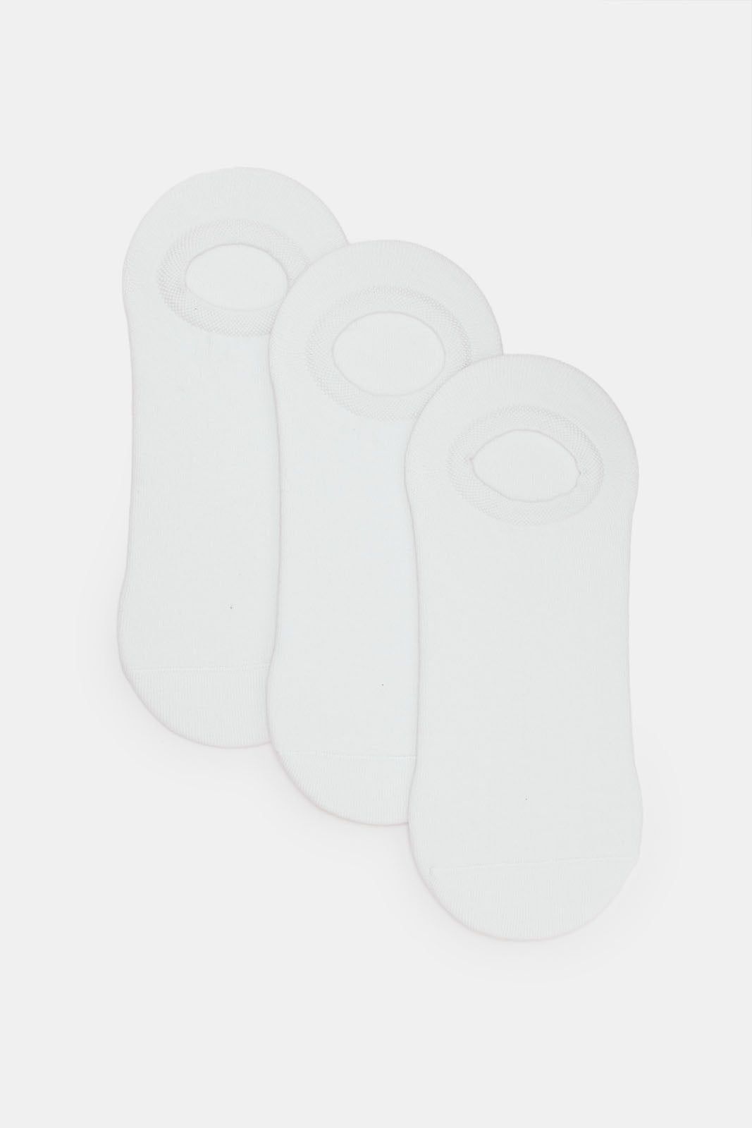 Men White Invisible Socks Set (Pack of 3) sold by Redtag
