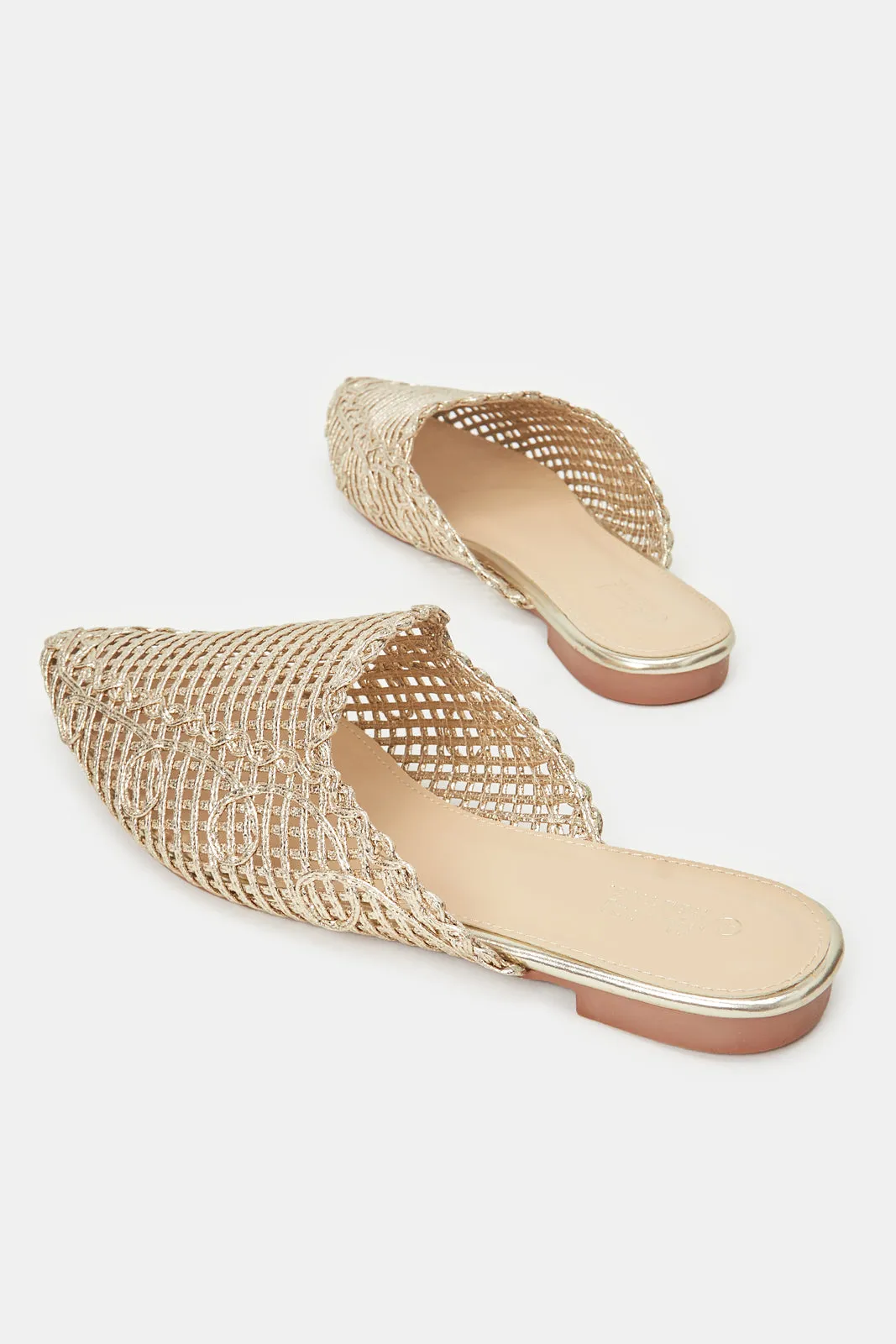 Women Gold Embellished Mule sold by Redtag product image thumbnail 4