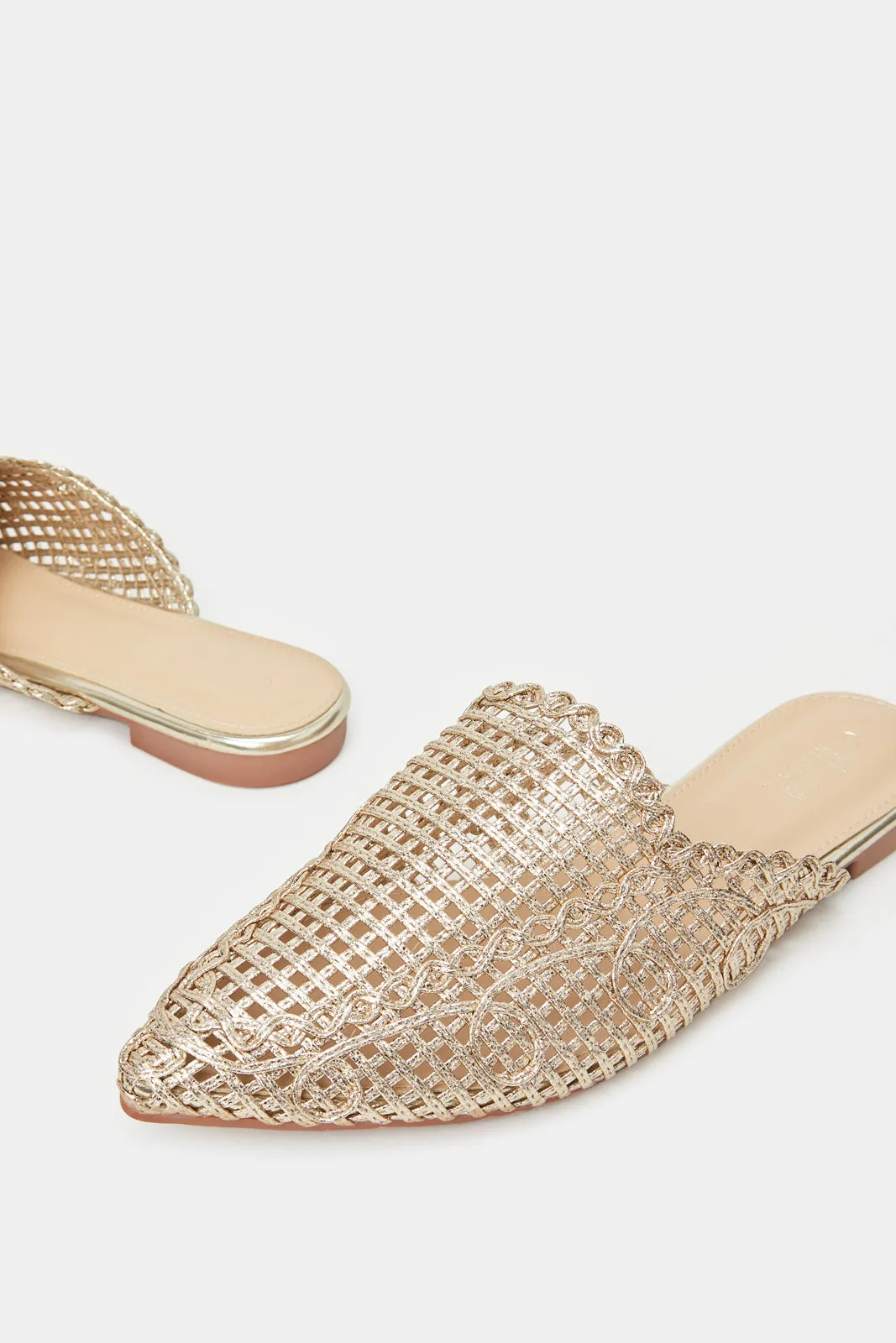 Women Gold Embellished Mule sold by Redtag product image thumbnail 3