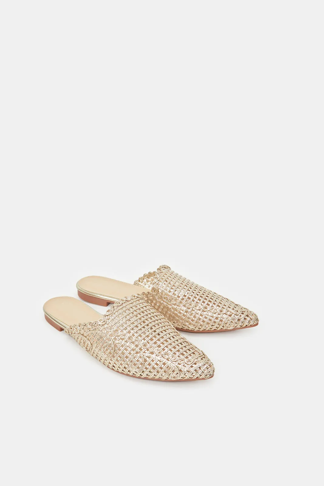 Women Gold Embellished Mule sold by Redtag product image thumbnail 2