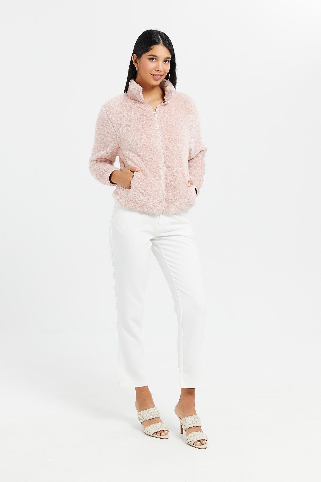 Women Pink Polar Fleece Sweatshirt sold by Redtag product image thumbnail 2