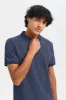 Men Navy Printed Polo T-Shirt sold by Redtag