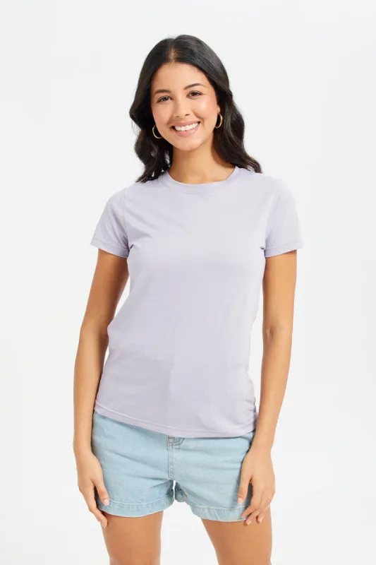 Women Lilac Basic T-Shirt sold by Redtag