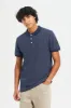 Men Navy Printed Polo T-Shirt sold by Redtag