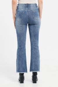 Women Blue High Rise Fit Flare Jeans sold by Redtag