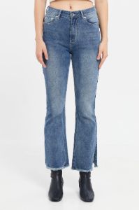 Women Blue High Rise Fit Flare Jeans sold by Redtag