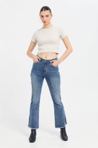 Women Blue High Rise Fit Flare Jeans sold by Redtag