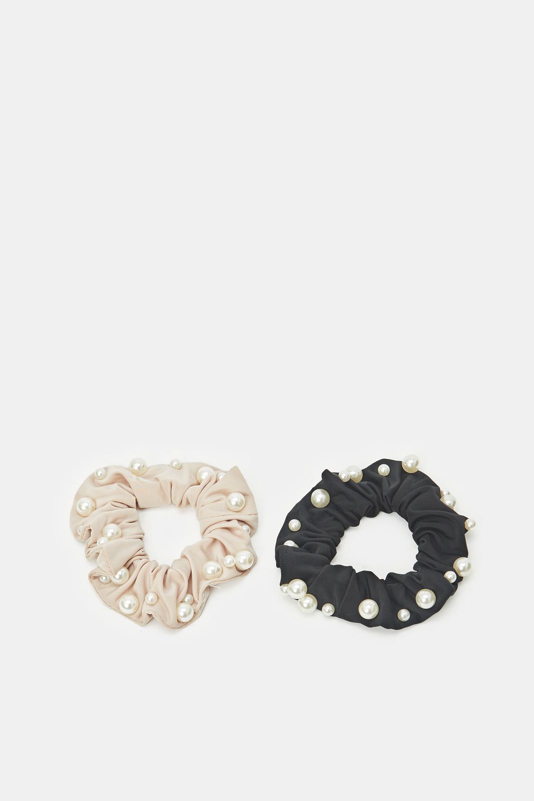 Women Beige And Black Embellished Scrunchy Set (2 Piece) sold by Redtag