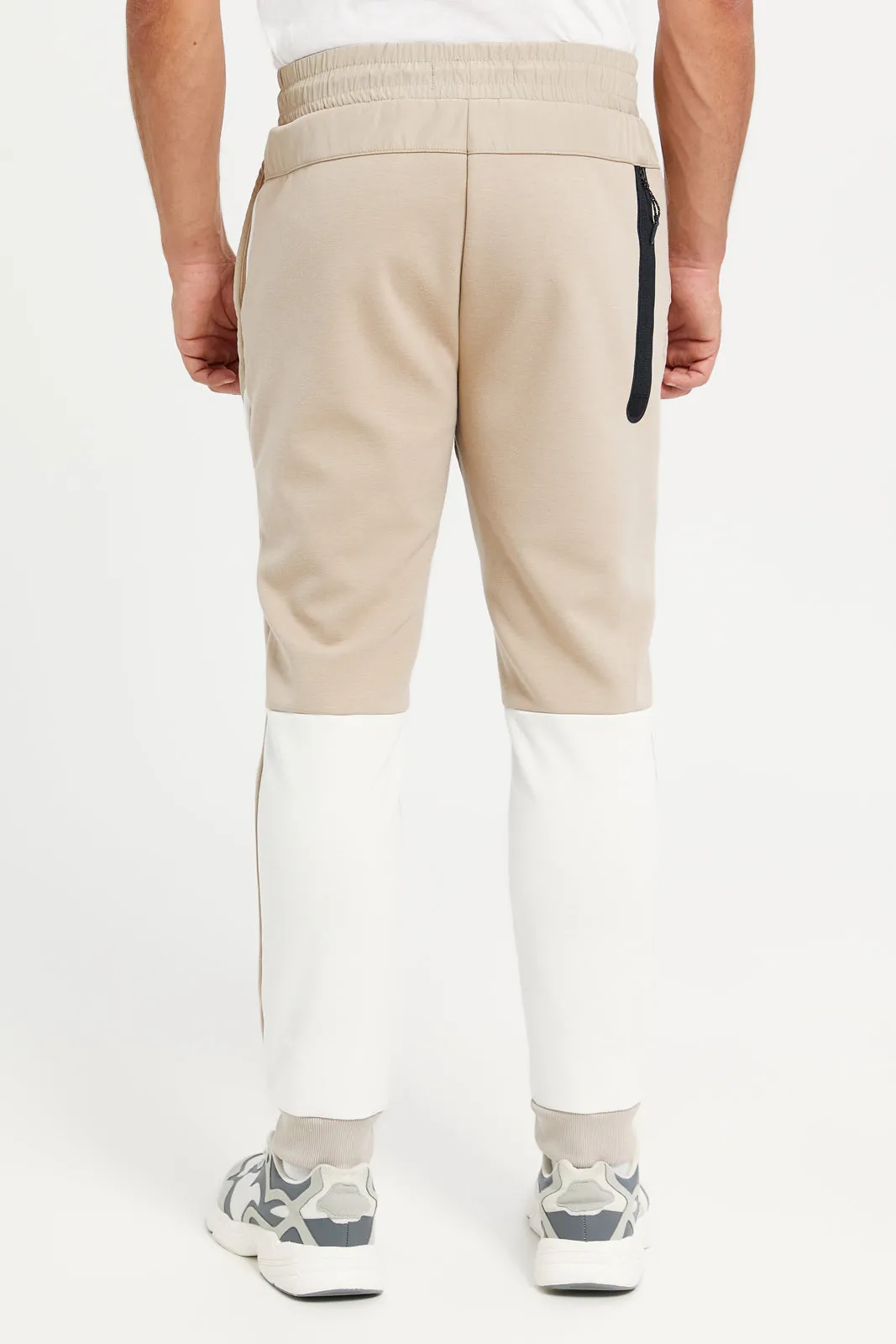Men Beige Print Active Pants sold by Redtag product image thumbnail 3