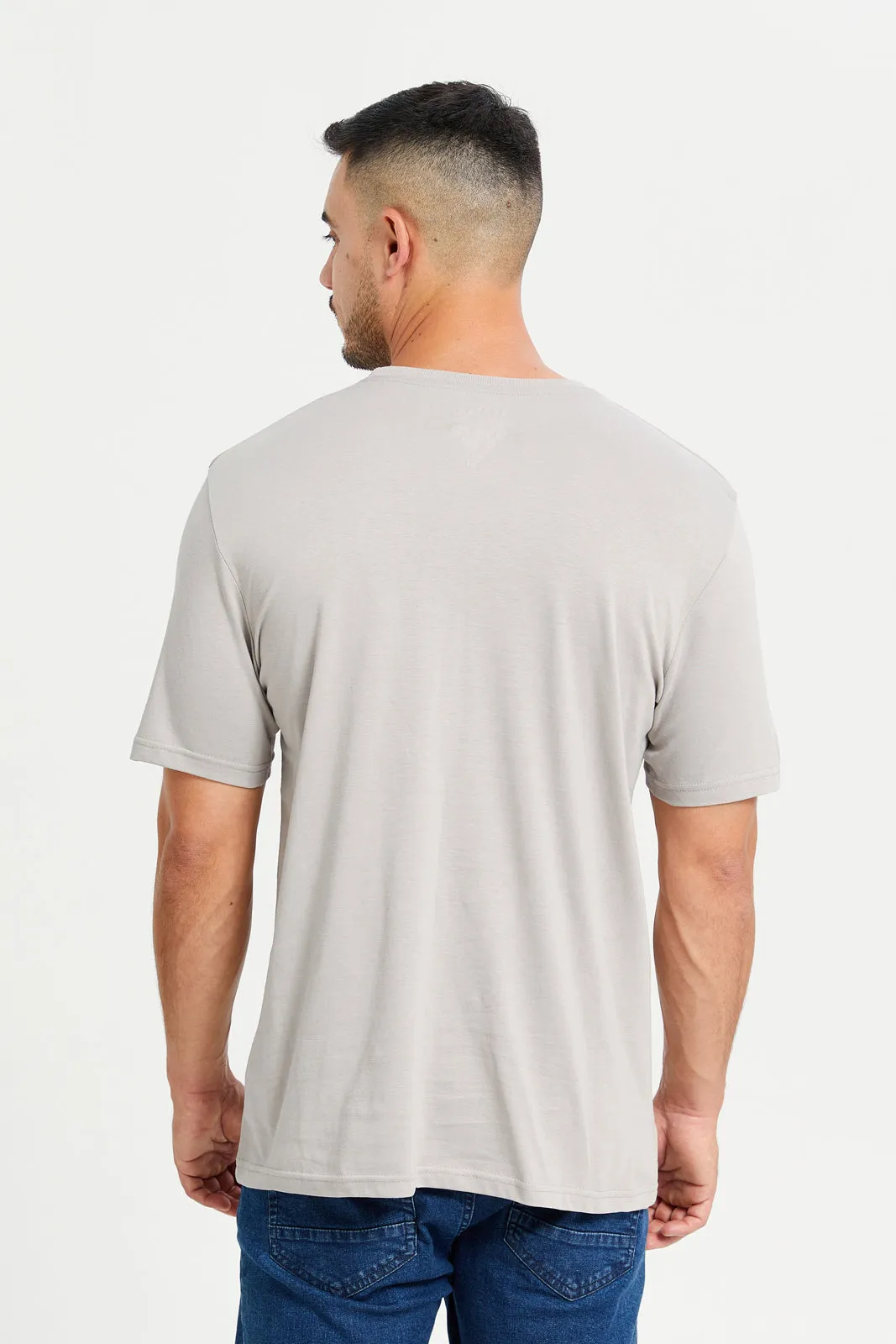 Men Ecru Graphic T-Shirt sold by Redtag product image thumbnail 3