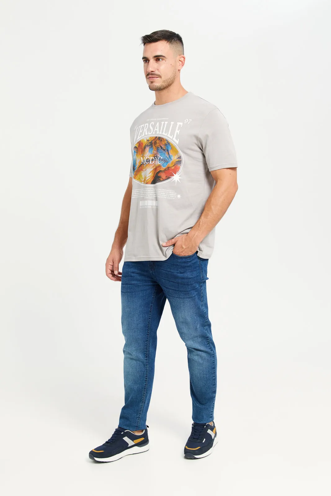 Men Ecru Graphic T-Shirt sold by Redtag product image thumbnail 2