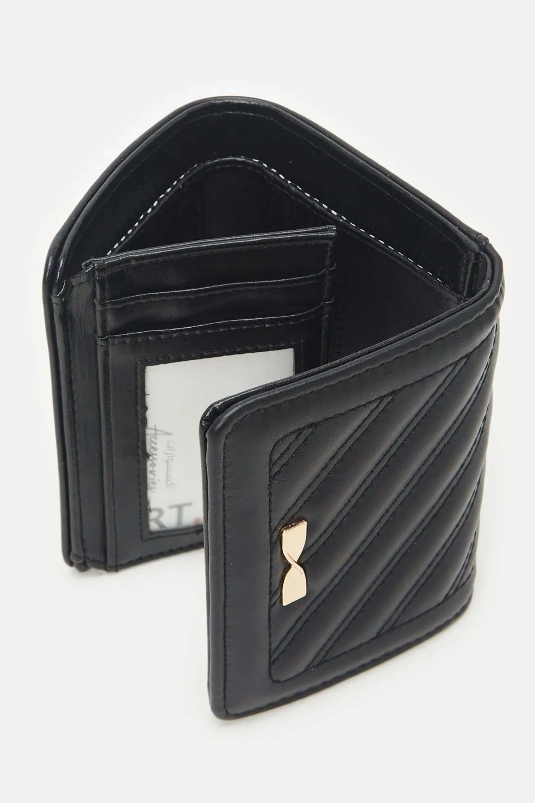 Women Black Quilted Purse sold by Redtag product image thumbnail 4