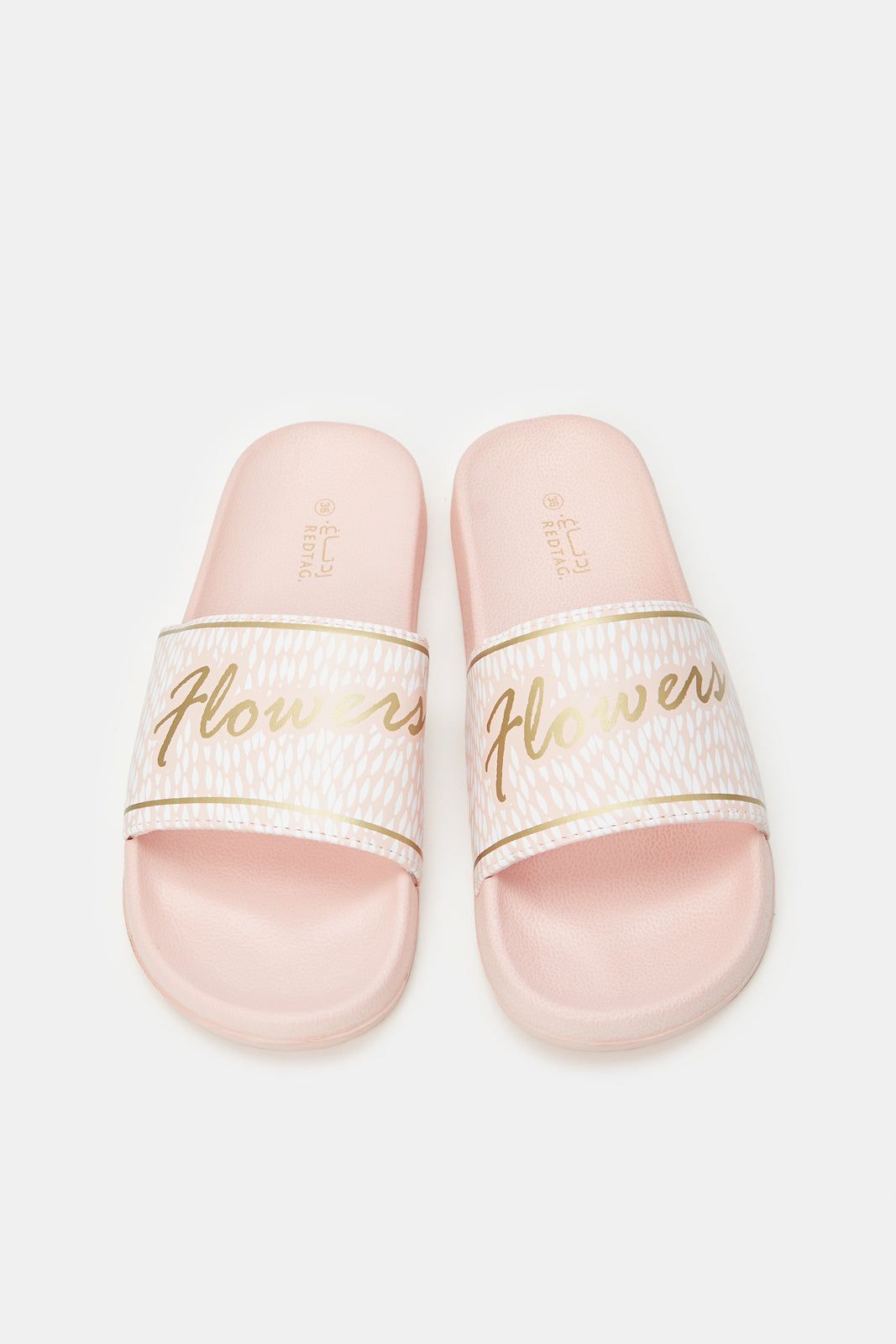 Women Pink Flower Power Slide sold by Redtag product image thumbnail 2
