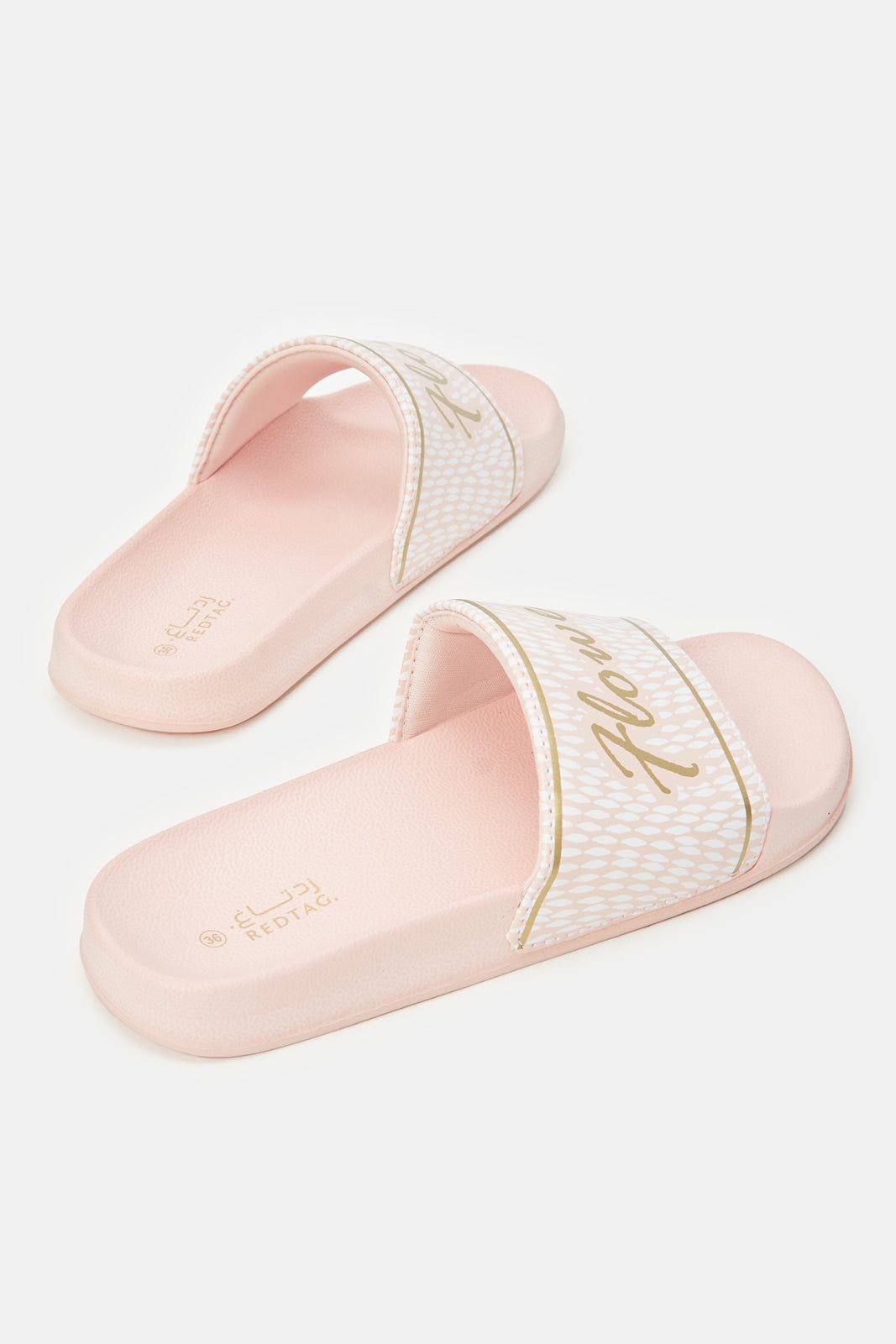 Women Pink Flower Power Slide sold by Redtag product image thumbnail 4
