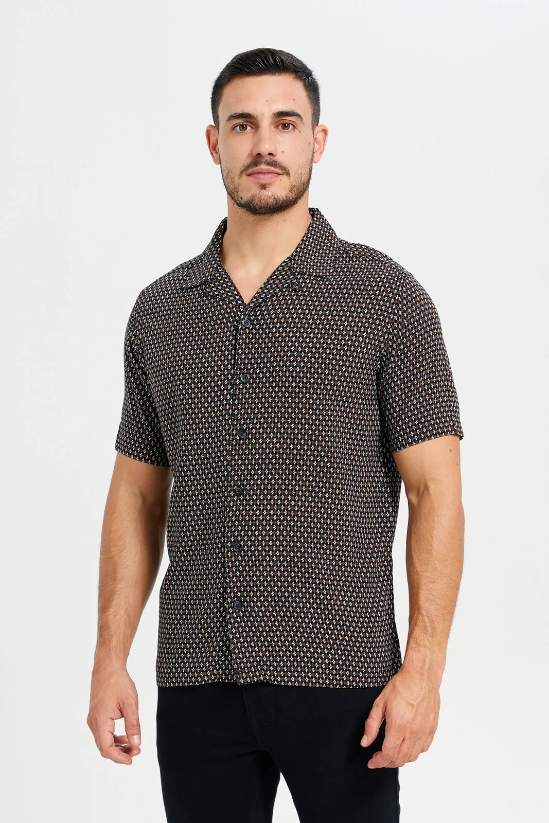 Men Multicolour Printed Resort Shirt sold by Redtag