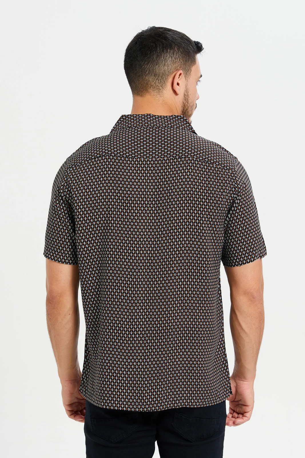 Men Multicolour Printed Resort Shirt sold by Redtag product image thumbnail 3