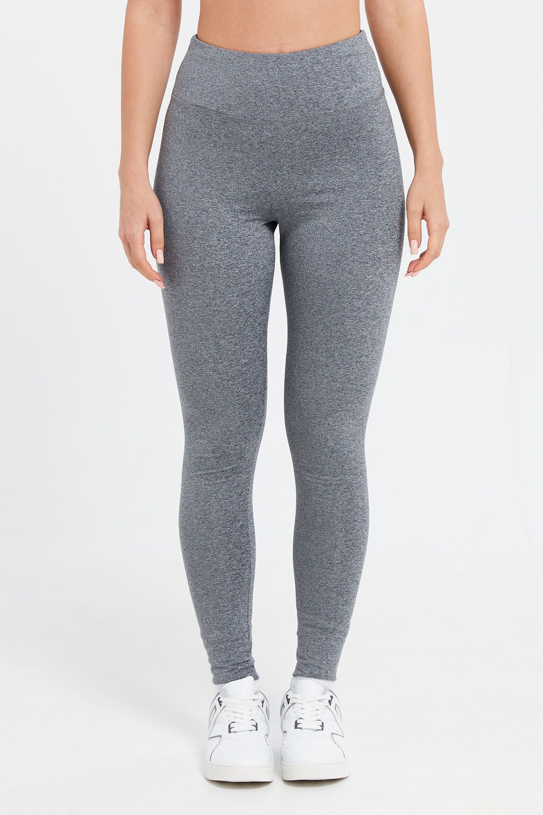Women Grey Plain High Waist Leggings sold by Redtag