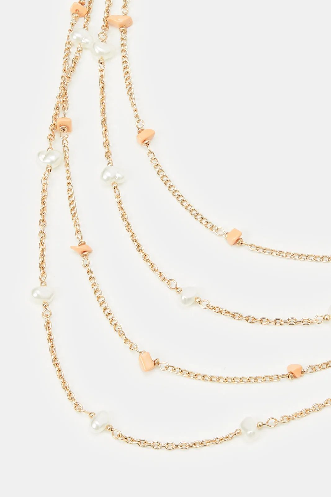 Women Gold Pearl Embellished Necklace sold by Redtag product image thumbnail 2